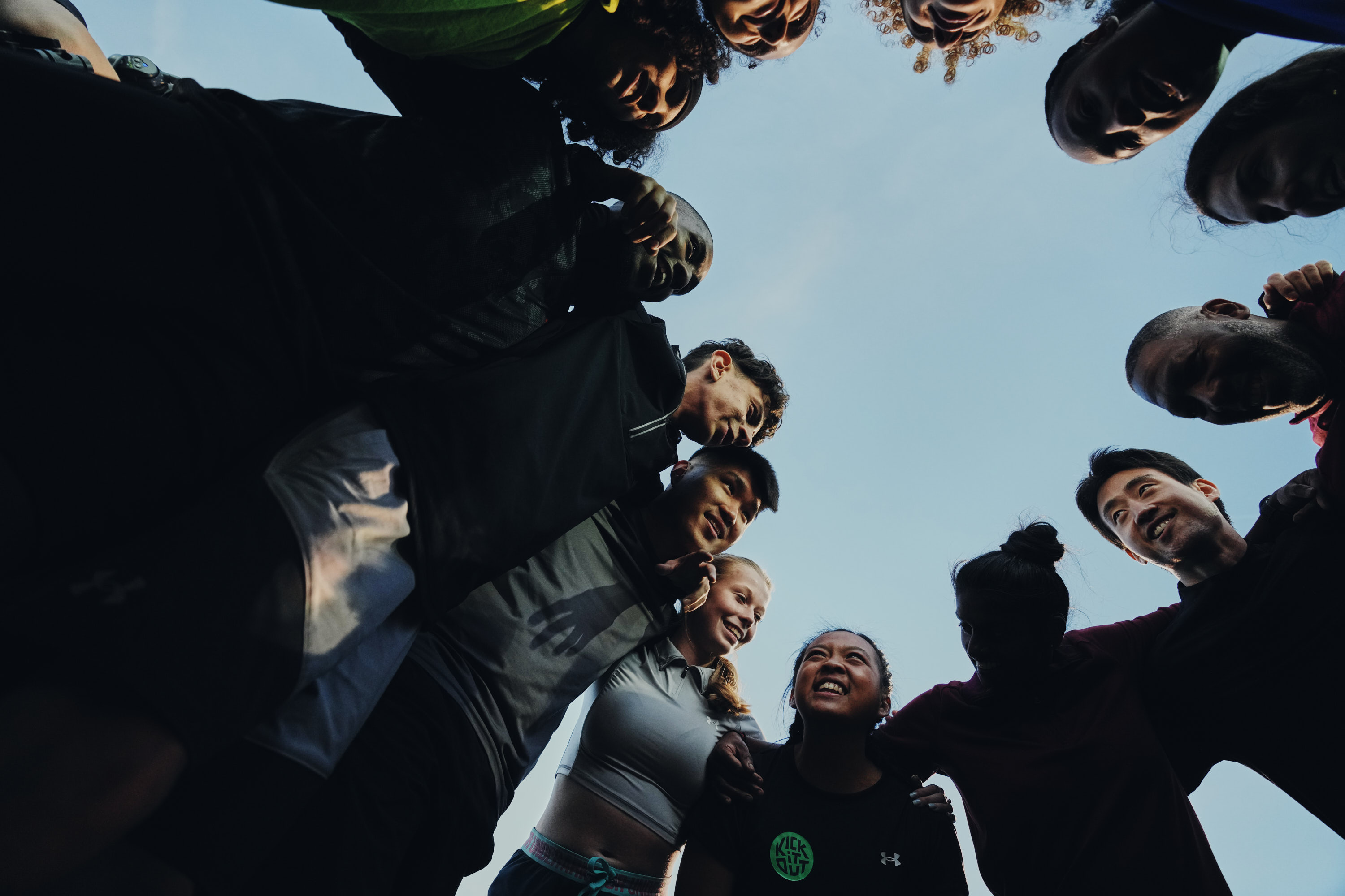 Group in a huddle